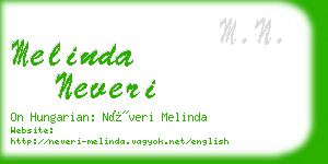 melinda neveri business card